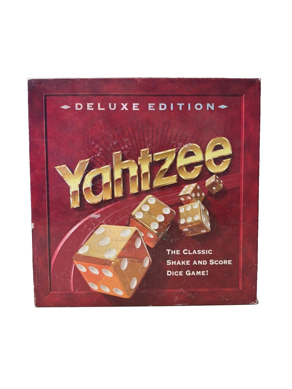 Milton Bradley Deluxe Edition Yahtzee Complete 1997 Gold Dice Cup Tray Game